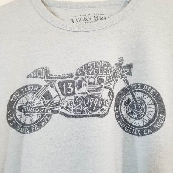 Lucky Brand Motorcycle Shirt Custom Cycles - Picture 3 of 7